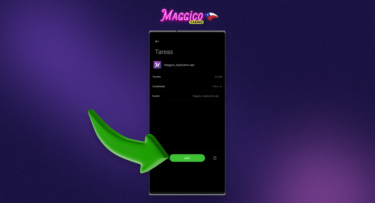 Abre el archivo de la aplicación Maggico