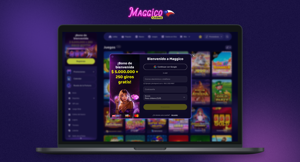 Registro en Maggico Casino