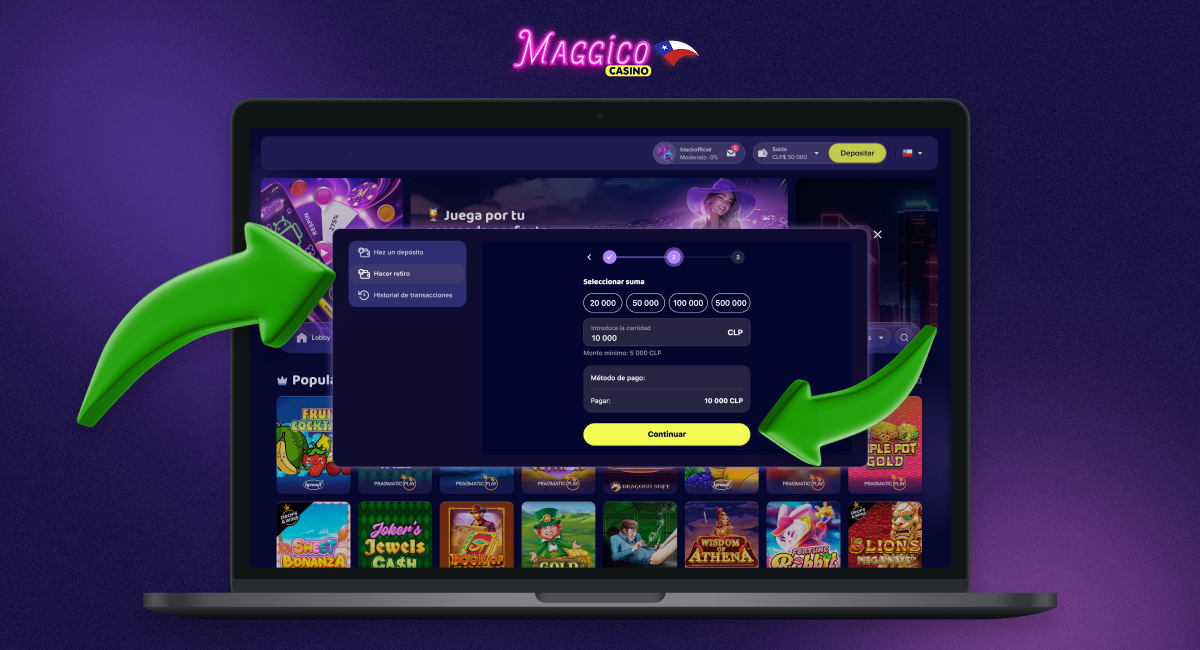 Opciones de pago en Maggico Casino para chilenos